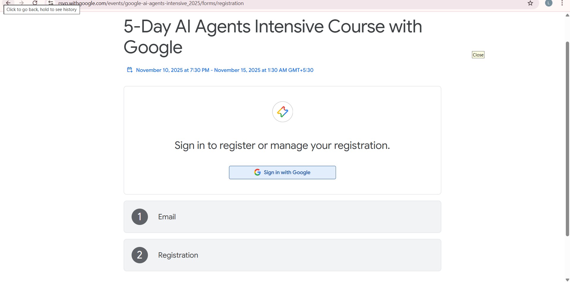 How to apply 5-day Ai agent Course with Google