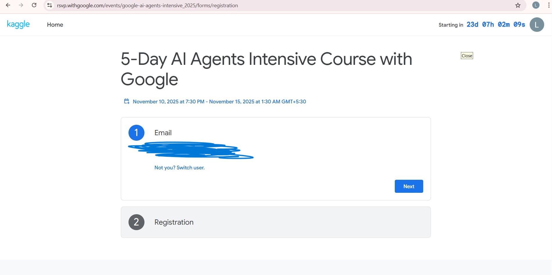How to apply 5-day Ai agent Course with Google