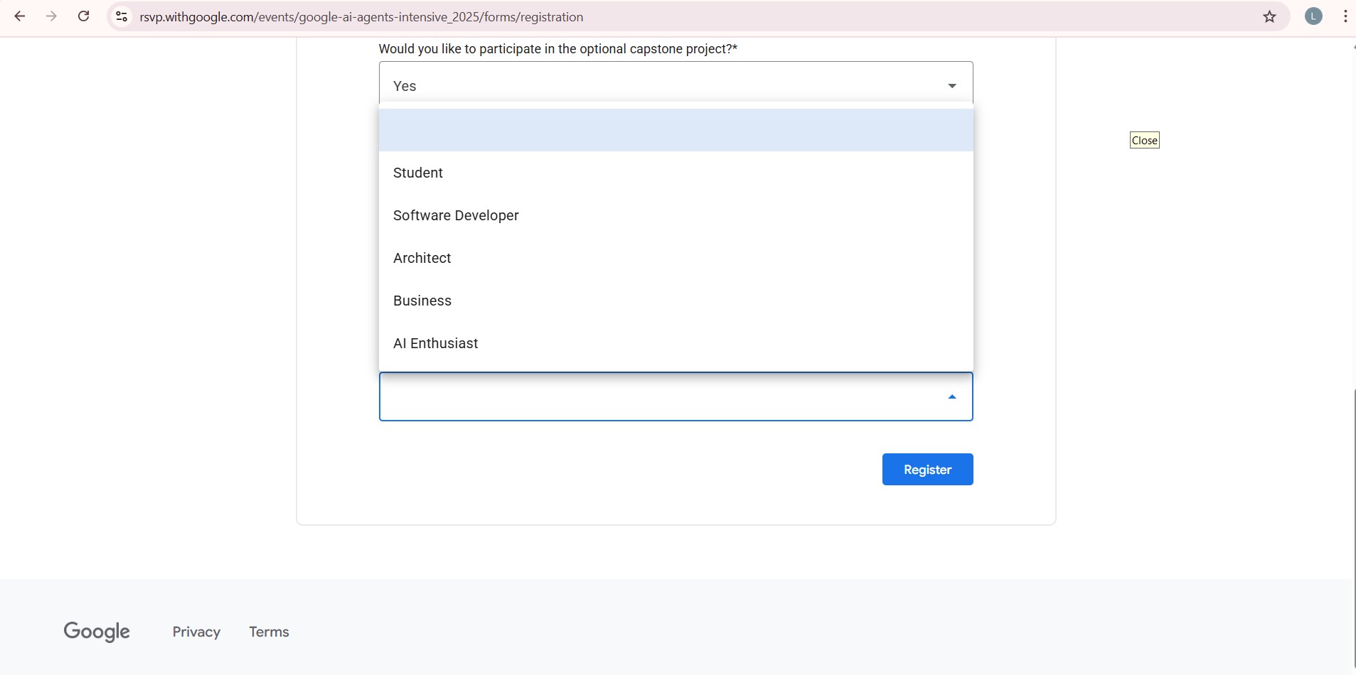 How to apply 5-day Ai agent Course with Google